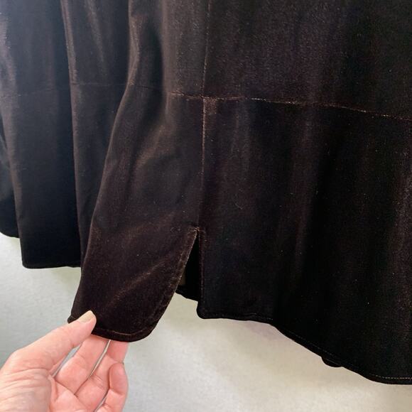 Womens Velvet Lace Blazer Sz 2X Chocolate Brown Whimsigoth Event Holiday - Picture 6 of 16